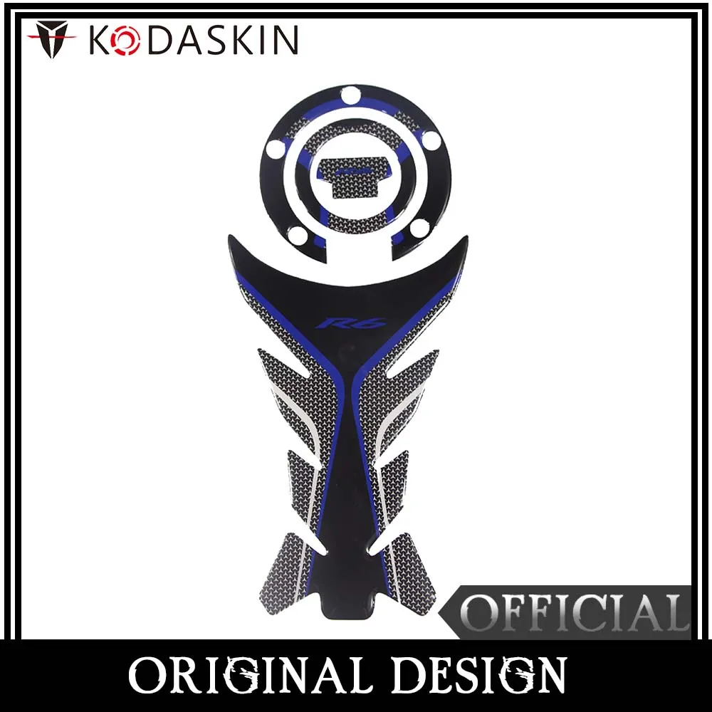 

KODASKIN Gas Fuel Tank Cap Pad Protection Sticker for YAMAHA YZF R6 Blue