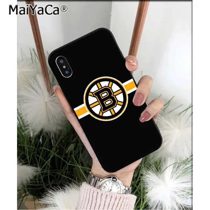 MaiYaCa Boston Bruins Силиконовый ТПУ мягкий черный чехол для телефона для iPhone 5 5Sx 6 7 7plus 8 8Plus X XS MAX XR