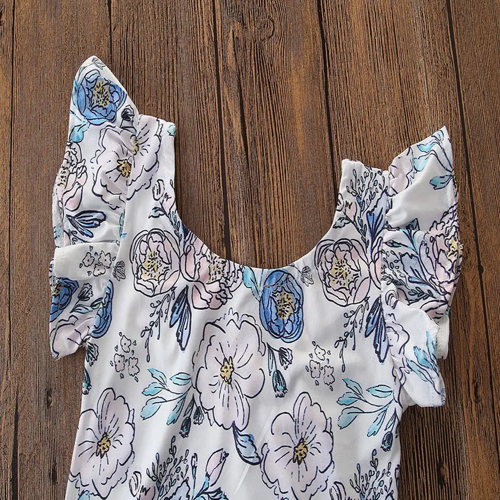 2019 брендовый милый комбинезон с цветочным рисунком для маленьких девочек топы