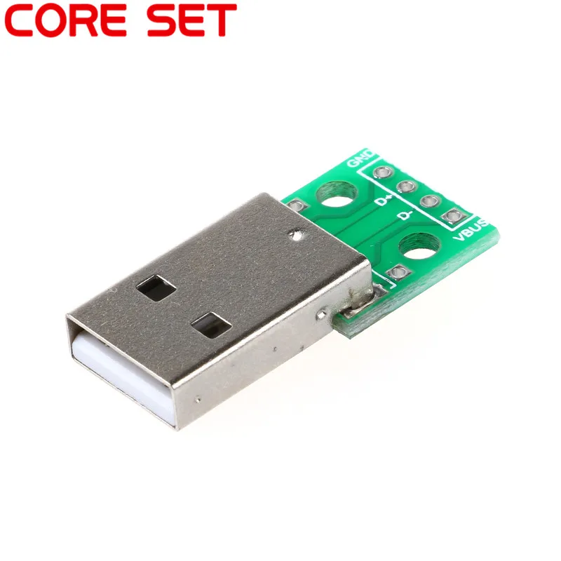 5 шт. тип A USB штекер для DIP 2 54 мм PCB плата питания DIY адаптер конвертер Модуль 4 pin