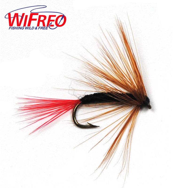 

10 шт 10 # коричневый Hackle May Fly Red Tail рыболовные приманки для форели