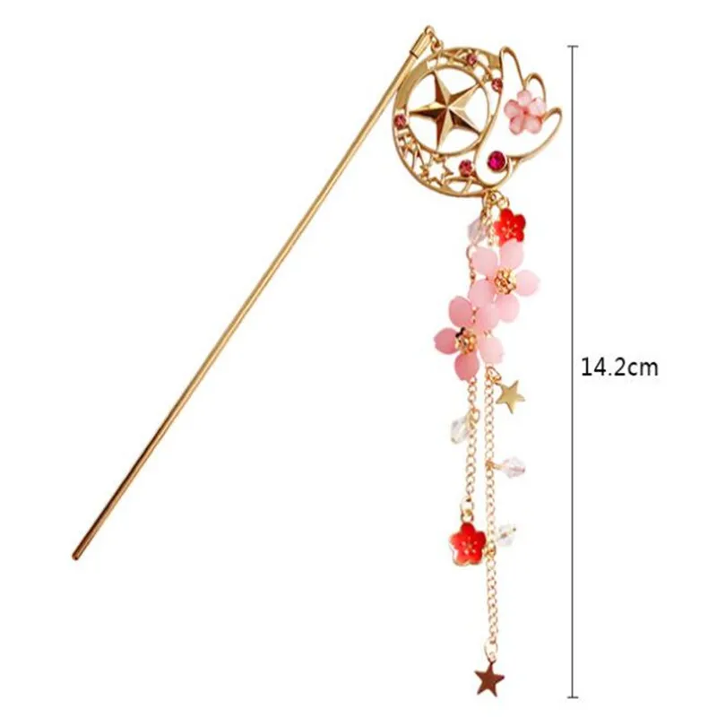 Сейлор Мун card captor cardcaptor sakura заколка для волос аксессуары Аниме звезда птицы