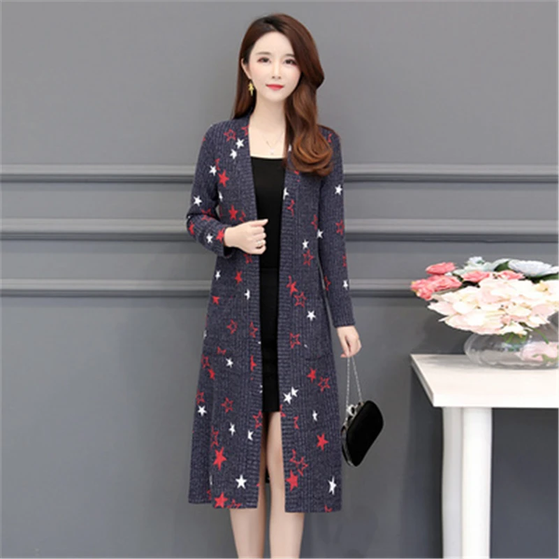 Свитер женский толстый теплый длинный вязаный 2019 |