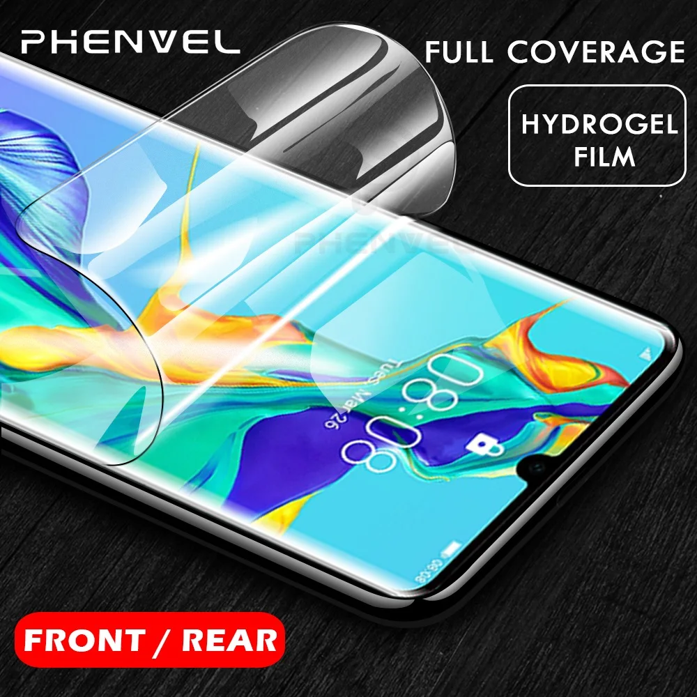 

3D Gel Protective film for Huawei P30 PRO P20 Lite Glossy Screen protector for Huawei P10 Lite P30 P20 0.1MM Back hydrogel film