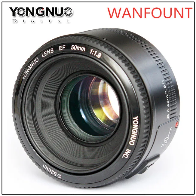 Объектив YONGNUO YN50mm F1.8 YN EF 50 мм объектив YN50 апертура с автофокусом для зеркальных