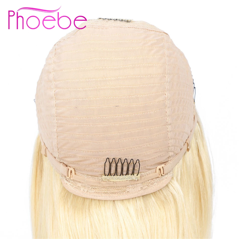 Phoebe 4x4 парики из человеческих волос на фронте шнурка #613 1B/27 1B/99J предварительно
