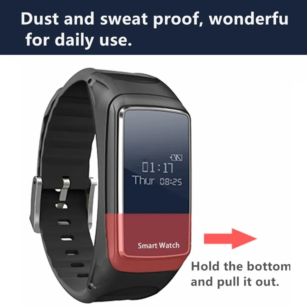 Пара B7 умный Браслет Bluetooth спортивные умные часы съемные музыкальные пульсометр