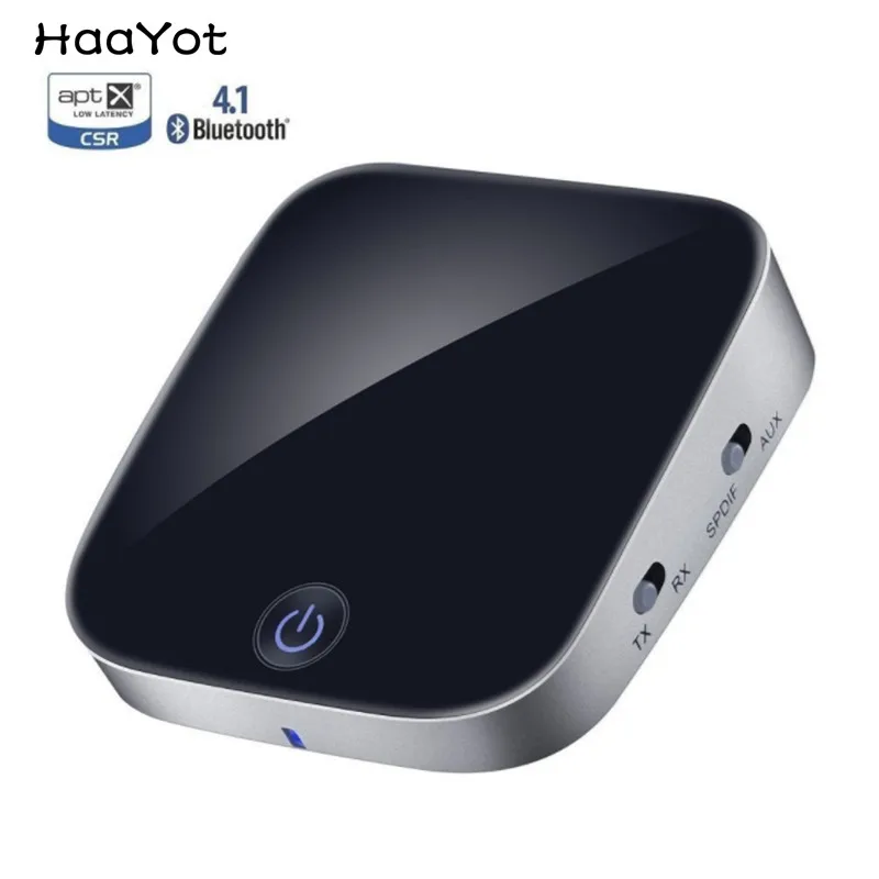 Беспроводной аудиоадаптер HAAYOT Toslink/SPDIF и 3 5 мм AUX Bluetooth приемник передатчик apt X с