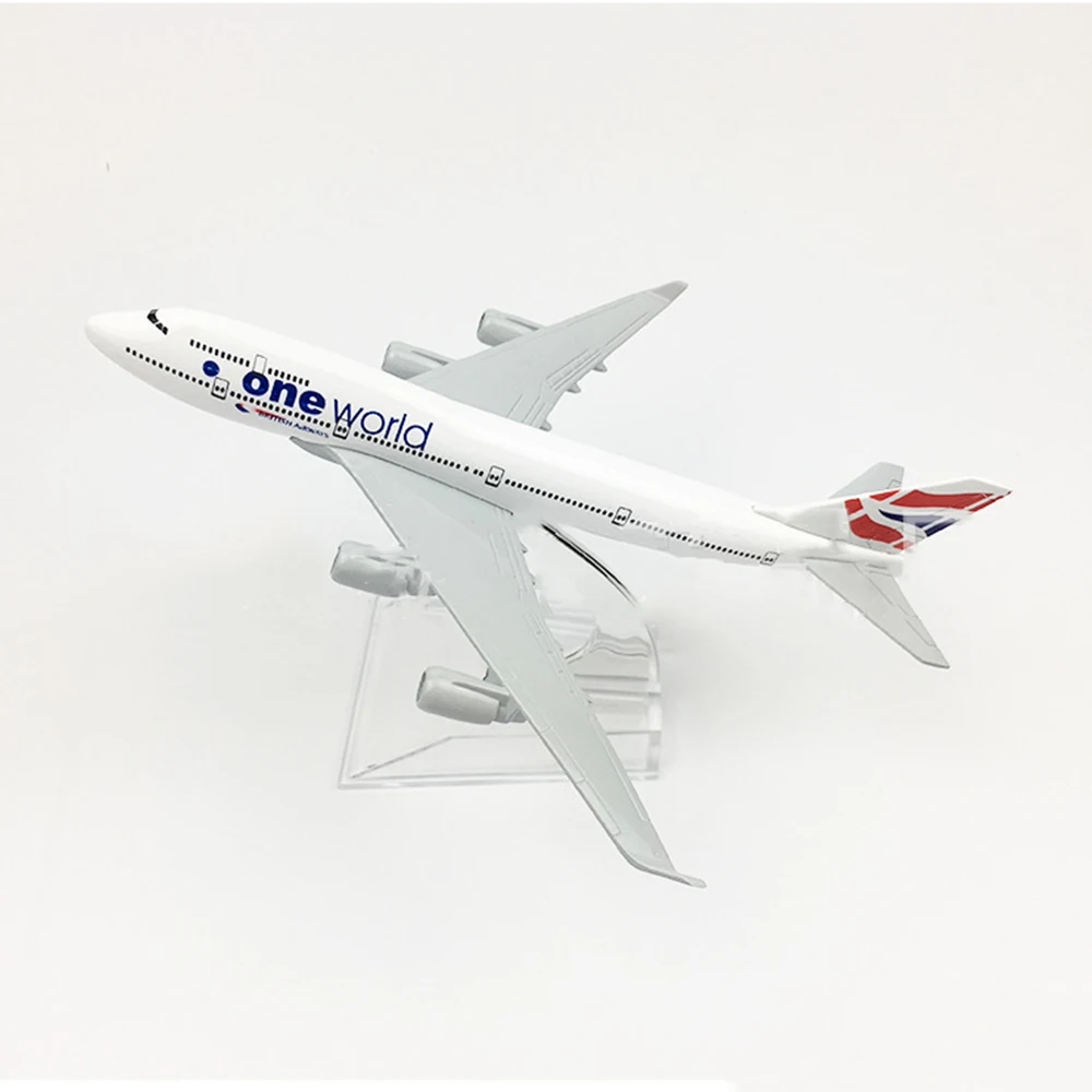 Самолёт в масштабе 1/400 B747 из Великобритании один мир 16 см модель самолета сплава