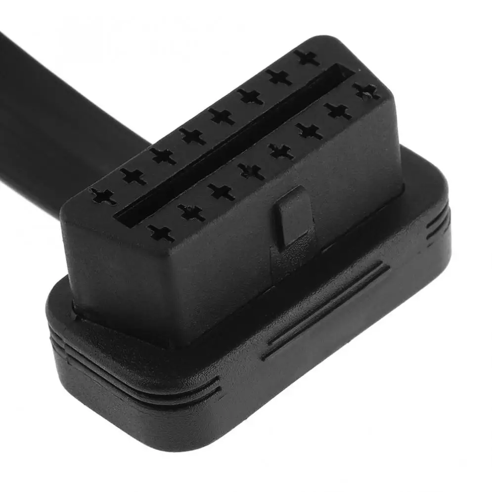3 в 1 OBD II 90 градусов L Тип 16 штырьковый штырь для двойной разъем 58 см Авто