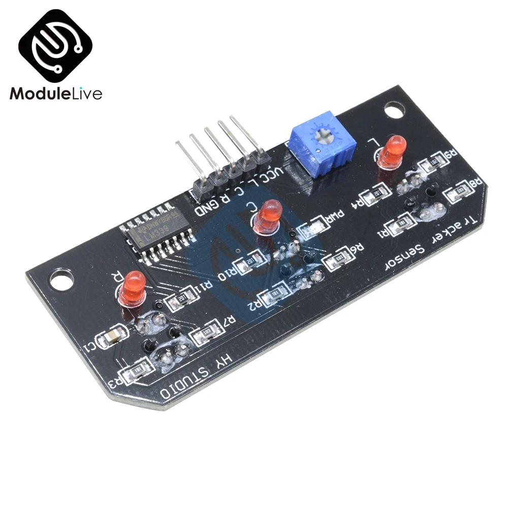 3CH 3-канальный инфракрасный линейный трек сенсор модуль трио детектор выход TCRT5000