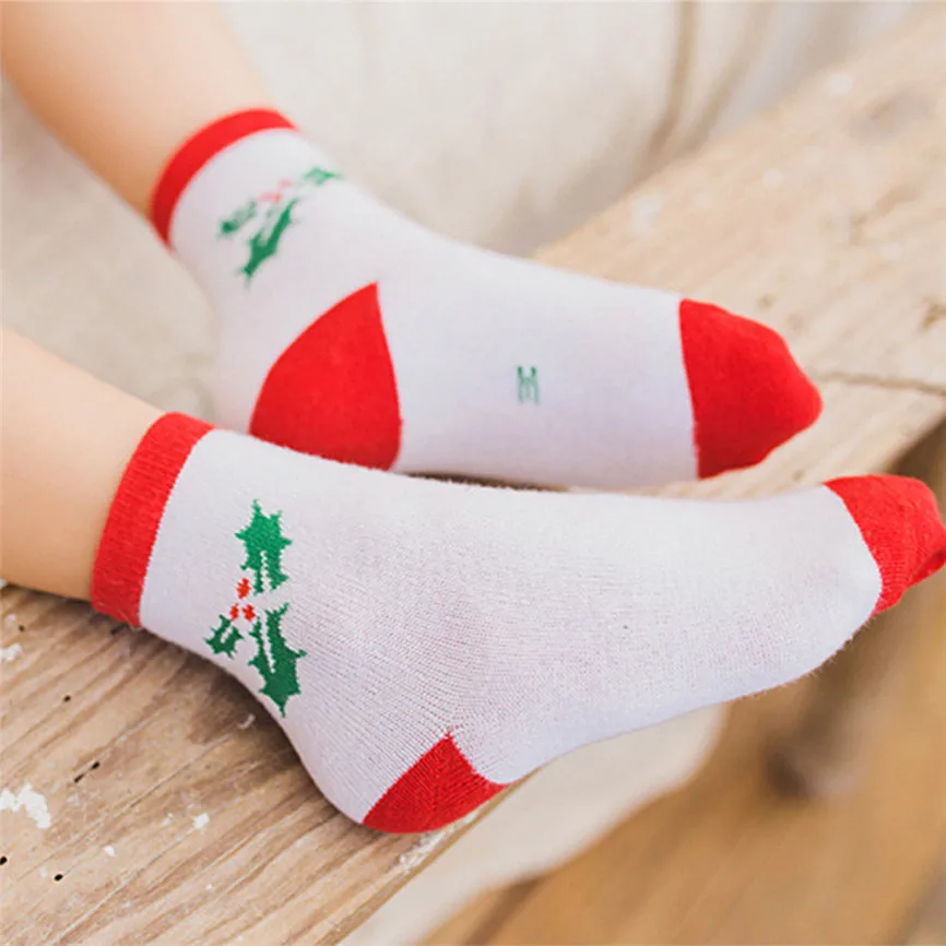 5 пар детских носков милые рождественские повседневные теплые носки для