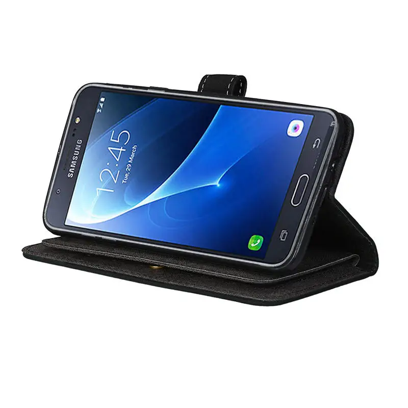 Кожаный чехол с отделением для карт для samsung S9 S8 Plus S6 S7 Edge J3 J5 J7 Note 9 8 откидная крышка для iPhone XS Max XR X 6 7 8 Plus