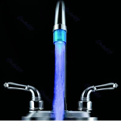 

Bathroom Kitchen Mini Blue Glow LED Light Water Stream Faucet Tap LD8001-A8