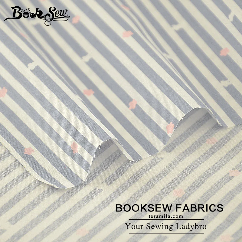 Booksew хлопок саржевая ткань полоски и цветы дизайн домашний текстиль для шитья тела лоскутное постельное белье детская подушка