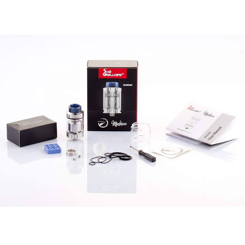 Новинка вейп бак helvape Rebirth RTA диаметром 25 мм 2 мл с полимерными наконечниками 810 для