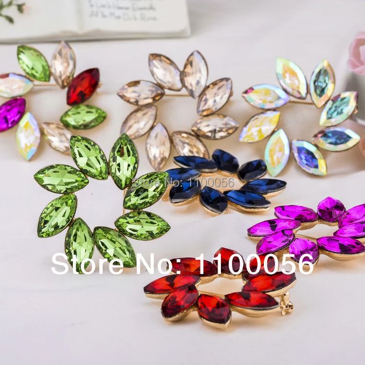 Женская Брошь в виде цветка с кристаллами|fashion broche|crystal flower broochbrooch fashion |