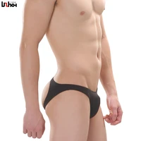 sexy gay underwear men briefs short hollow back cotton underpants slim u convex pouch low waist panties cueca calzoncillos m xl