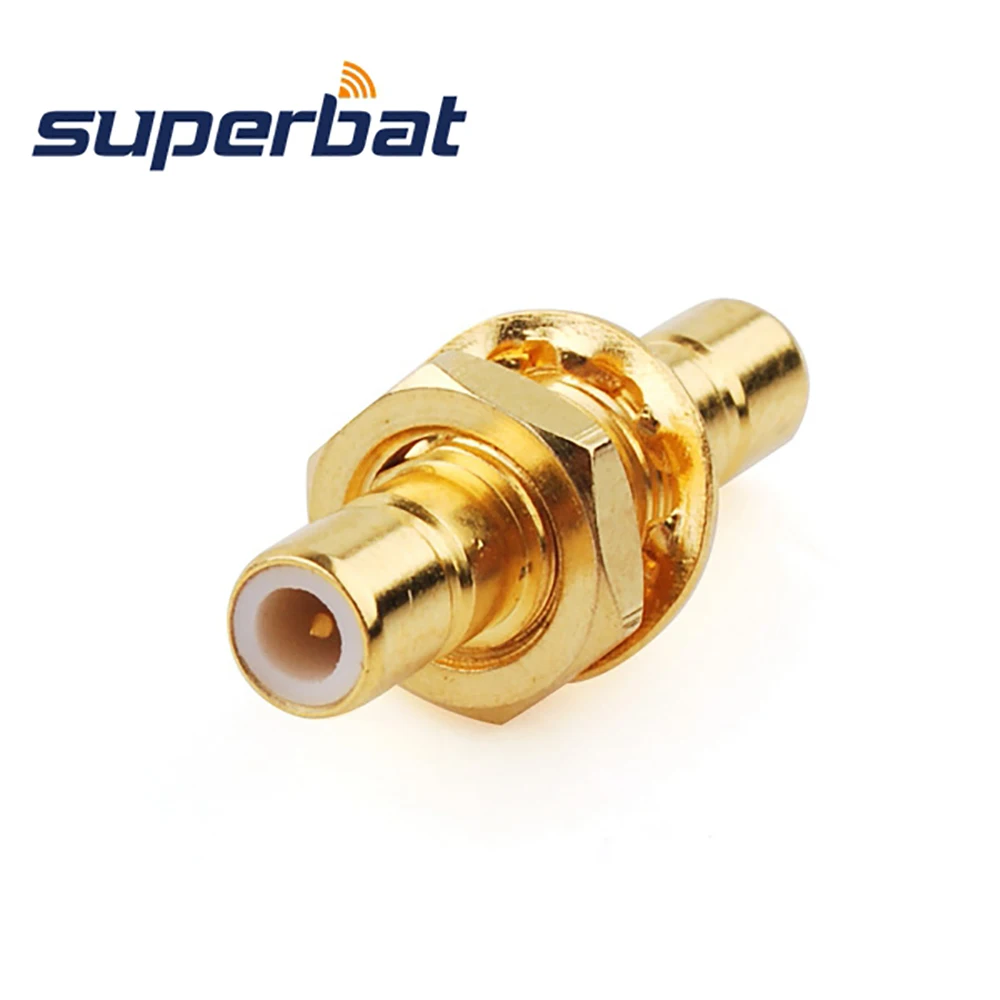 Superbat 5pcs SMB Adapter SMB Jack to Female Bulkhead RF Coaxial Connector