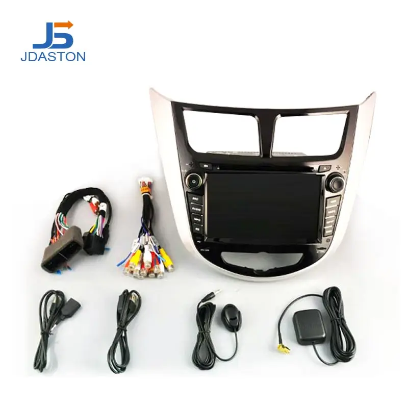 Автомобильный DVD плеер JDASTON Android 10 0 для Hyundai Solaris accent Verna i25 Wi Fi мультимедиа GPS стерео