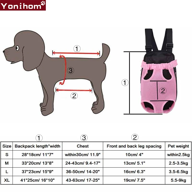 

Travel Carrier for Dogs Bags Backpack Carrying Travel Dog Bag Backpack Breathable Pet Bag Pet Puppy Carrier for Small Dogs Cats