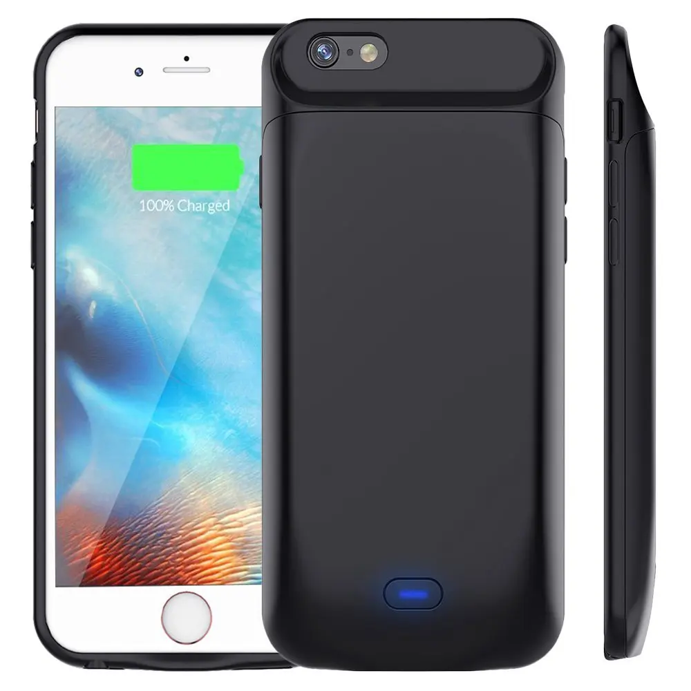 Внешний 3200 7200 мАч Умный Магнитный чехол для iPhone 6 6S Plus черный|cover for iphone|cover iphone 6cover |