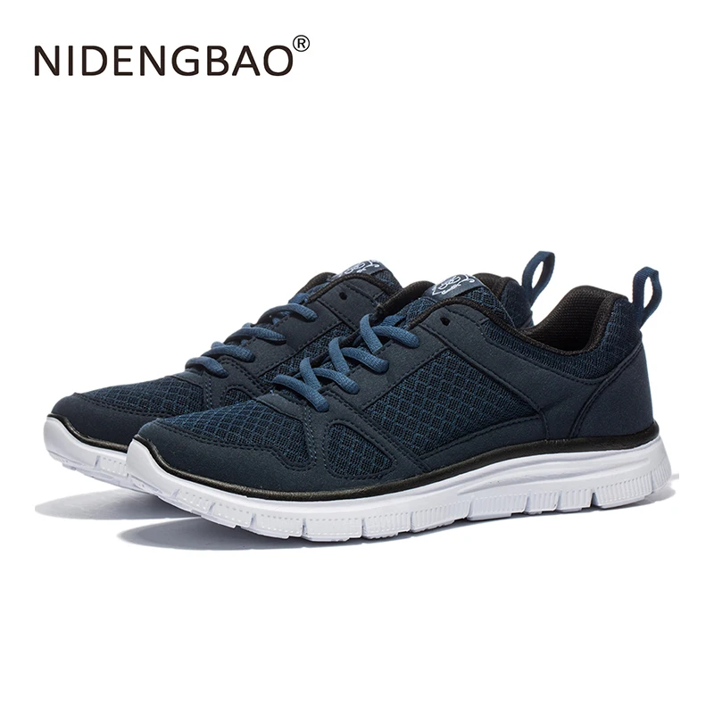 NIDENGBAO Running Shoes Sneakers Plug Size for Men Mesh Breathable Super Lightweight Sneakers Footwear Outdoor Athletic Shoes