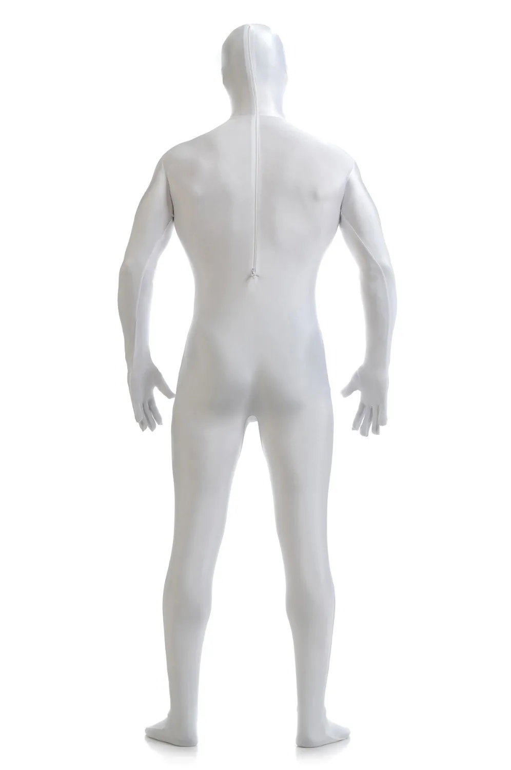 White Spandex Fullbody Zentai Suit Catsuit Freeshipping Halloween Cosplay Costume | Тематическая одежда и униформа