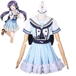 Love Live School Idol Project Nozomi Tojo, морской пиратский костюм моряка, платье, школьная форма комплект, аниме костюмы для косплея