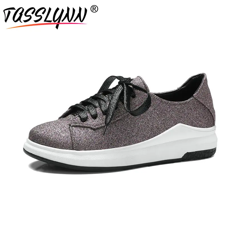 Taslynn/женские туфли лодочки из искусственной кожи с блестками на платформе