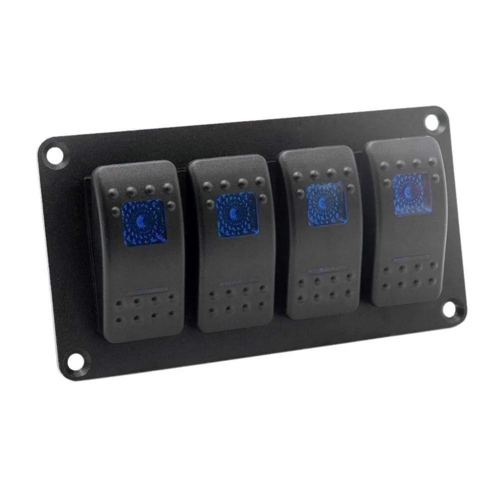 

12V/24V морской лодки RV 4-Gang светодиодный кулисный переключатель Панель