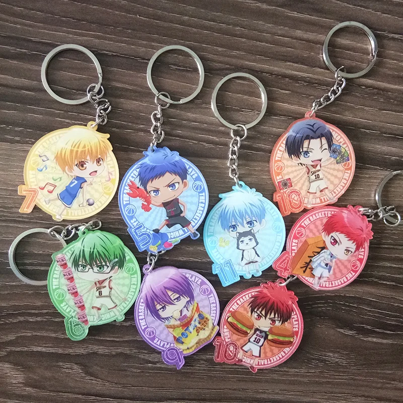 8 шт./компл. Kuroko no Basket Taiga Junpei Rinnosuke Life Of The Boys Izuki Shun Portachiavi Брелок с подвеской|kuroko