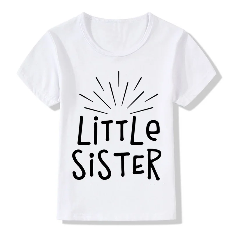 Коллекция года, Детская футболка с принтом «Big Sister» детские летние топы, одежда с единорогом для маленьких девочек детская одежда для маленьких и старших сестер HKP2182
