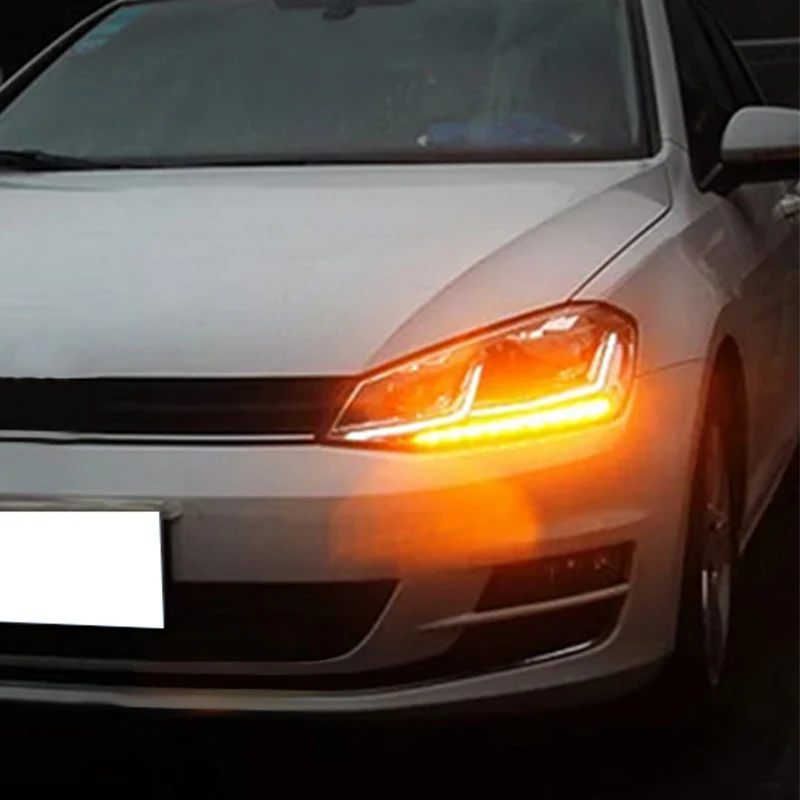 Автомобильный Стайлинг корпус передней фары для Volkswag Golf 7 MK7 2014 2015 светодиодный