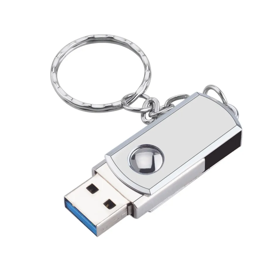 Быстрая скорость USB 3 0 флеш накопитель 64 ГБ 32 Вращающаяся ручка с цепочкой для