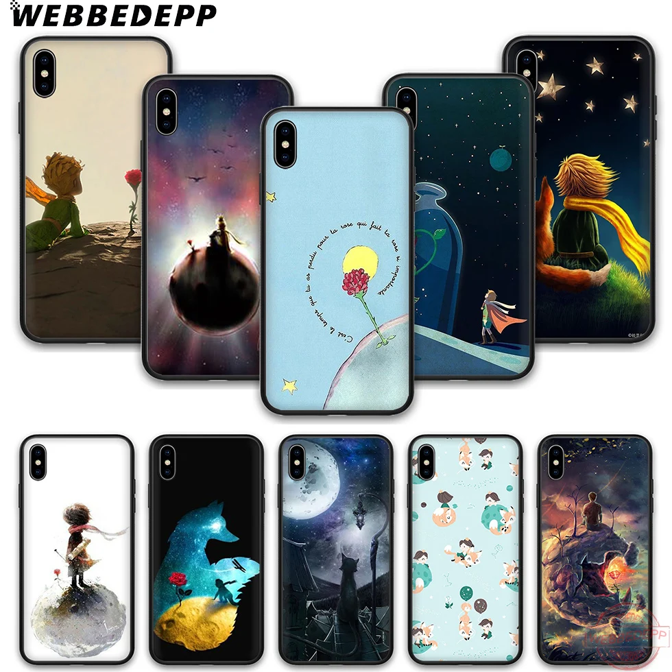 WEBBEDEPP Маленький принц Роза лиса мягкий силиконовый чехол для телефона iPhone 5 6 7 8 Plus