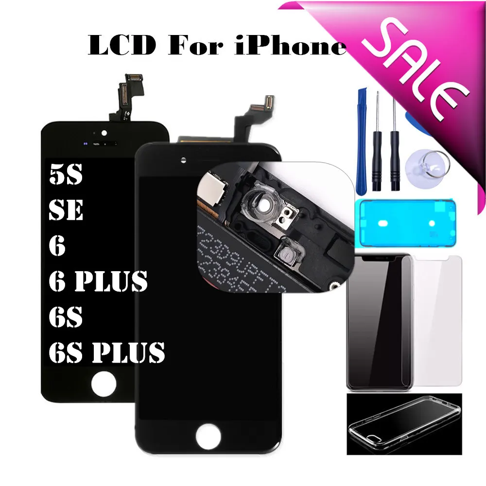 AYJ AAAAA Brighter Back light For iPhone 5S 6 6S Plus LCD Display Touch Screen Digitizer Assembly Replacement No Dead Pixel | Мобильные