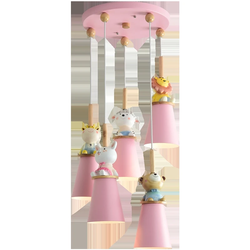 Светильник Nordic Bedroom Ceiling Lights Modern Minimalist Children Room Light Girl Creative Cartoon Cute Animal Child Lamp.