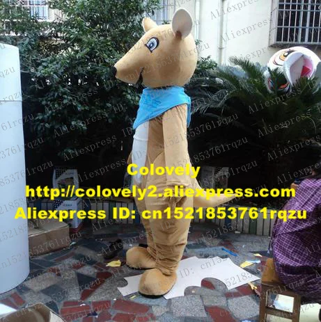 Привлекательный коричневый костюм Kangaroo Roo талисман мультипликационный персонаж