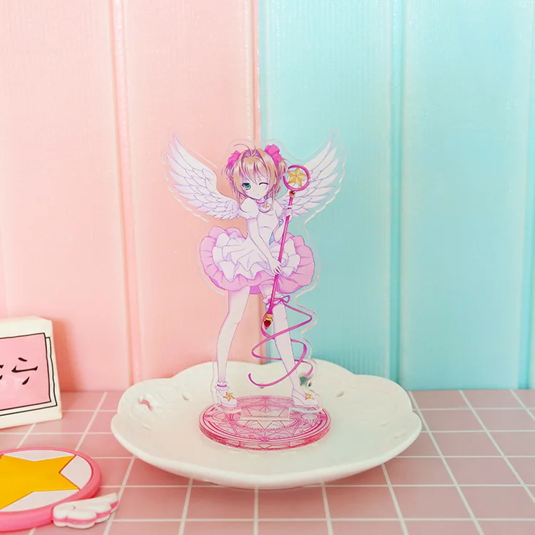 Аниме Cardcaptor Sakura KINOMOTOSAKURA фигурка игрушка кукла на день рождения рождественские подарки - Цвет: Белый