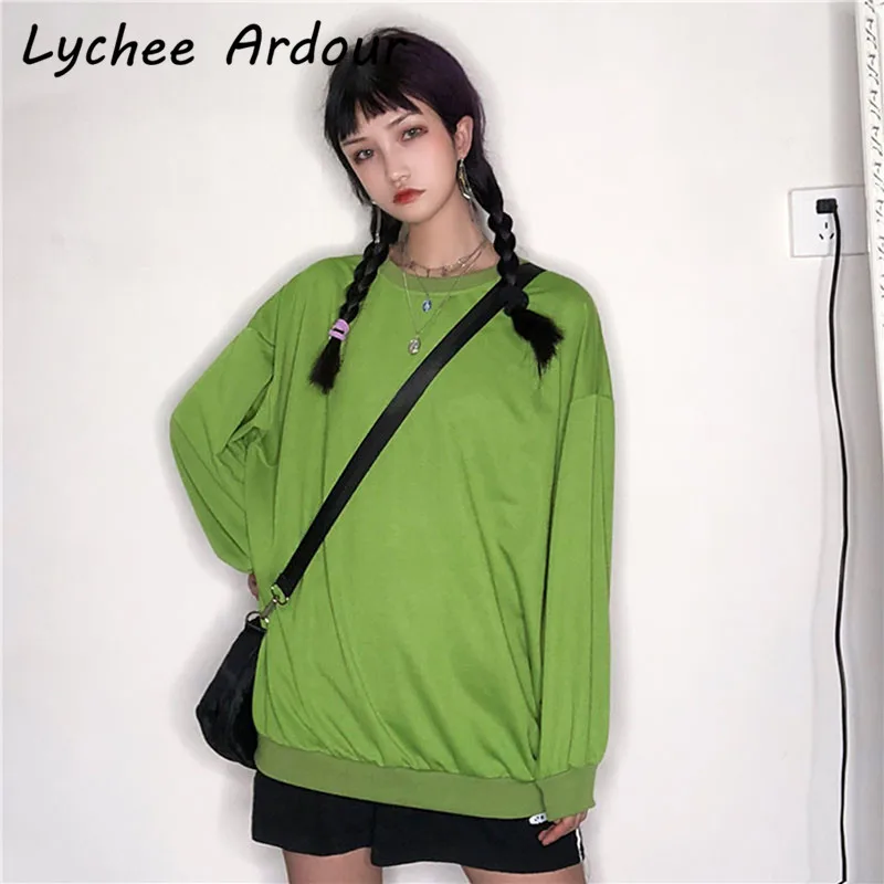 Lychee Ardour толстовка с круглым вырезом и длинным рукавом женские свободные