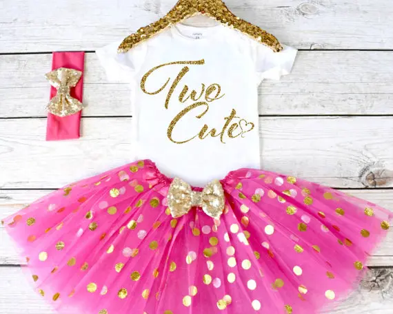 Изготовленный На Заказ Two Cute прелестное 2nd боди на день рождения для девочки