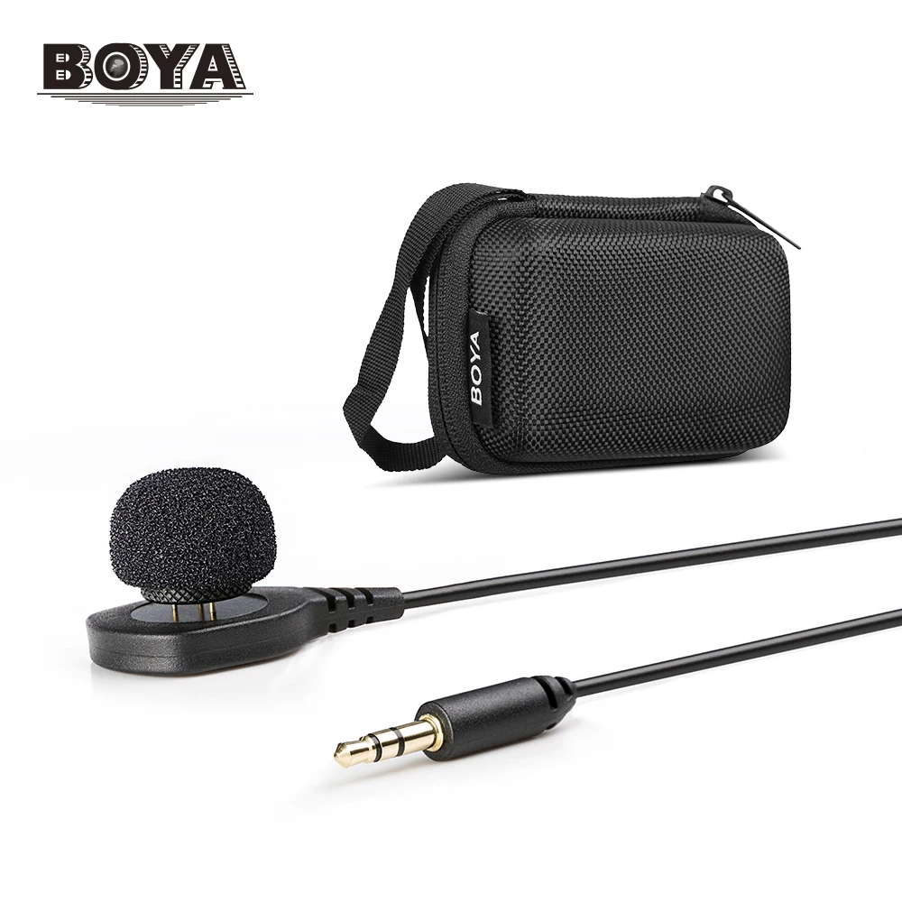 Новый BOYA BY HLM1 переносной контактный микрофон Omnidirection Conderser Lavalier Mic разъем 3 5 мм для
