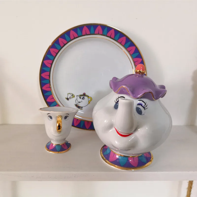 Красота и чудовище чайный горшок керамические изделия Ins Cute Mrs Potts чайная чашка