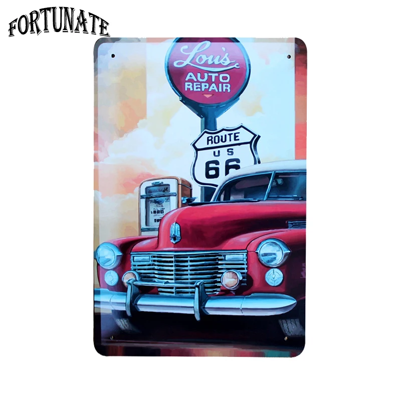 Хит продаж 66 Route авторемонтная вывеска металлические вывески для домашнего