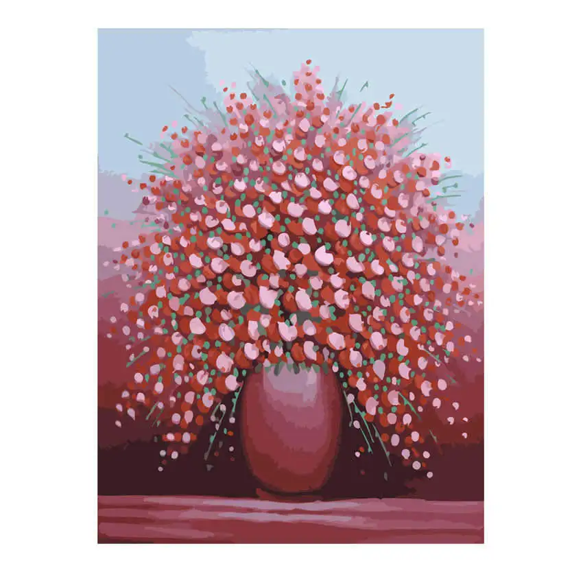 flower painting 11 Раскраска по номерам, сделай сам роспись по номерам, декоративная картина роза, цветочные картины по номерам - Цвет: flower painting 11