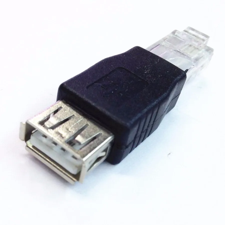 2 шт./лот RJ45 штекер к USB AF тип A гнездо адаптера Разъем LAN сеть Ethernet маршрутизатора