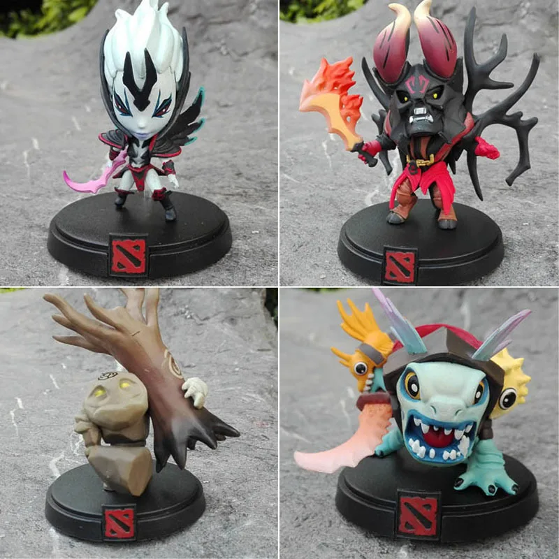 4 Styles 8cm Dota 2 Game Hero Figure Slardar Silkwood The Doom Bringer Stone Anime PVC Action Figures Model Doll Garage Kit Toys