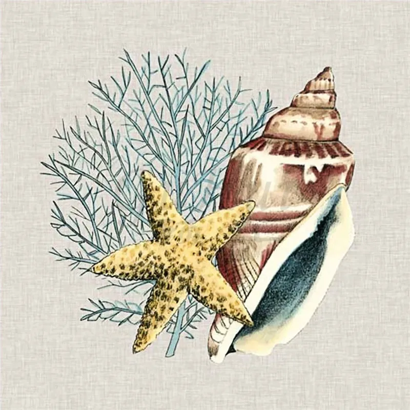 Скандинавская современная цветная окрашенная океанская раковина starfish