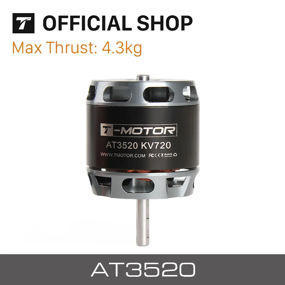 T MOTOR AT3520 длинный вал KV550 KV720 KV850 бесщеточный мотор для дальних дронов с